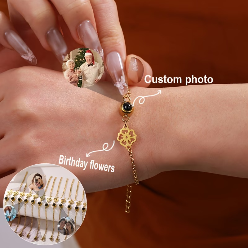 Pulsera Personalizada con Foto - Birth Flower Necklace reseña y precio