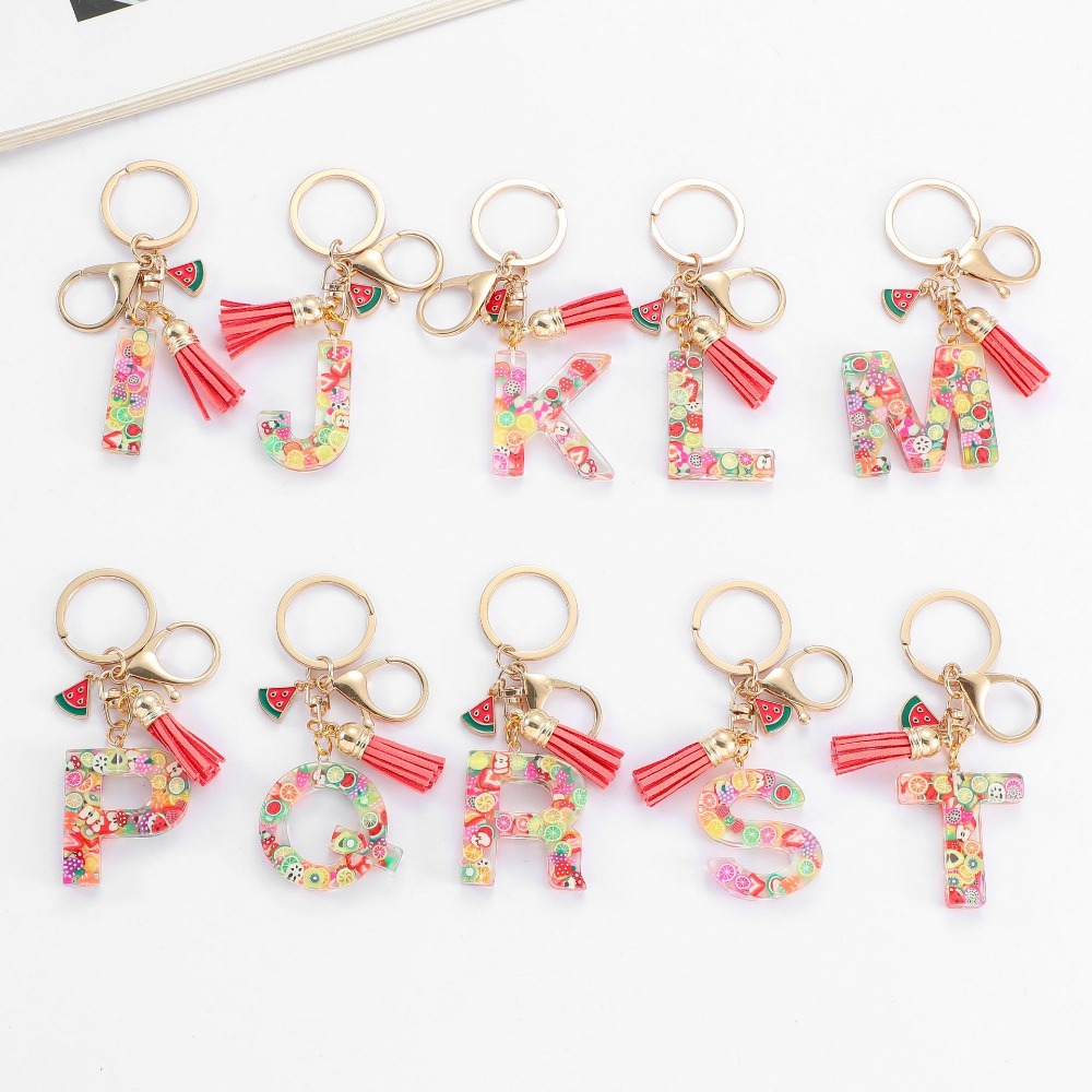 LLavero de A-Z personalizado,  - Monogram Keychain Leather reseña y precio