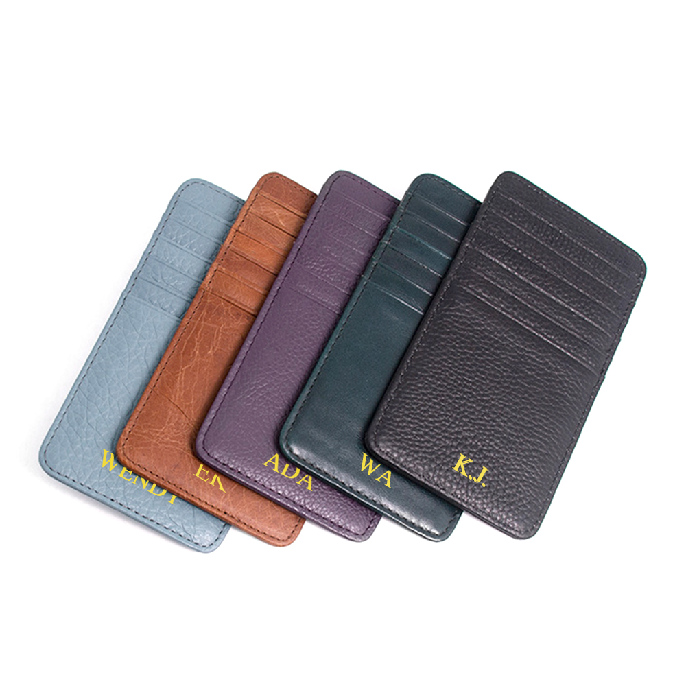 Cartera de cuero de vaca con i - Personalized Name Box reseña y precio