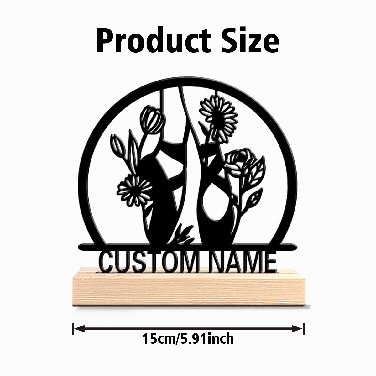 1 hermosa zapatilla de ballet  - Engraved Wood Frame reseña y precio