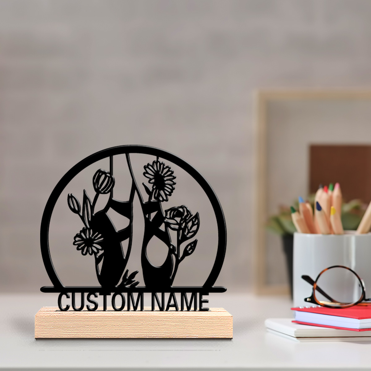 1 hermosa zapatilla de ballet  - Engraved Wood Frame reseña y precio