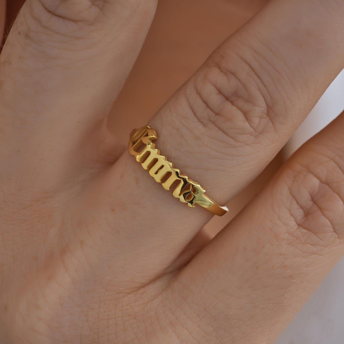 Anillo de oro personalizado pa - Initial Ring Custom reseña y precio