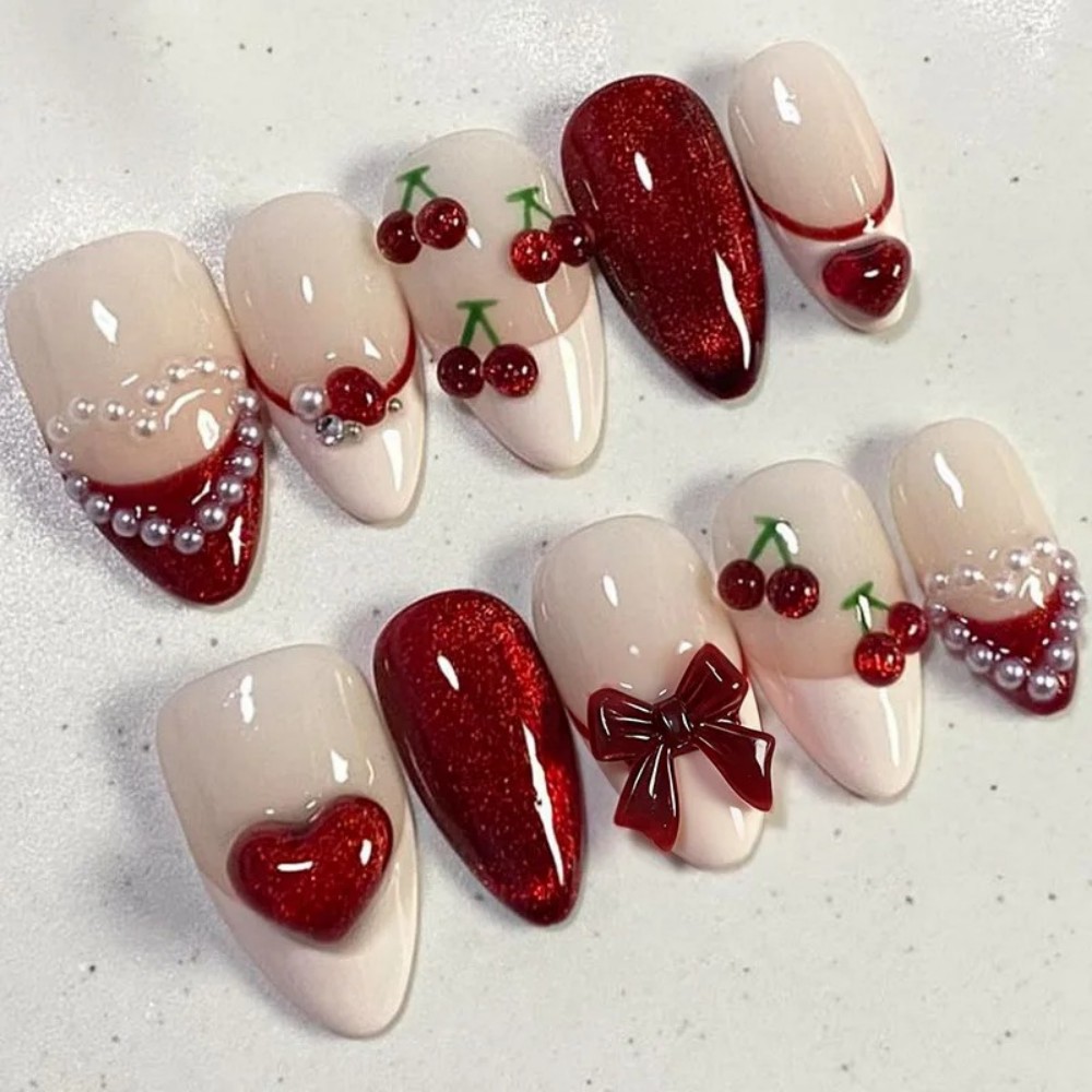 24 Uñas Postizas Cortas en For - Pressed Flower Art reseña y precio
