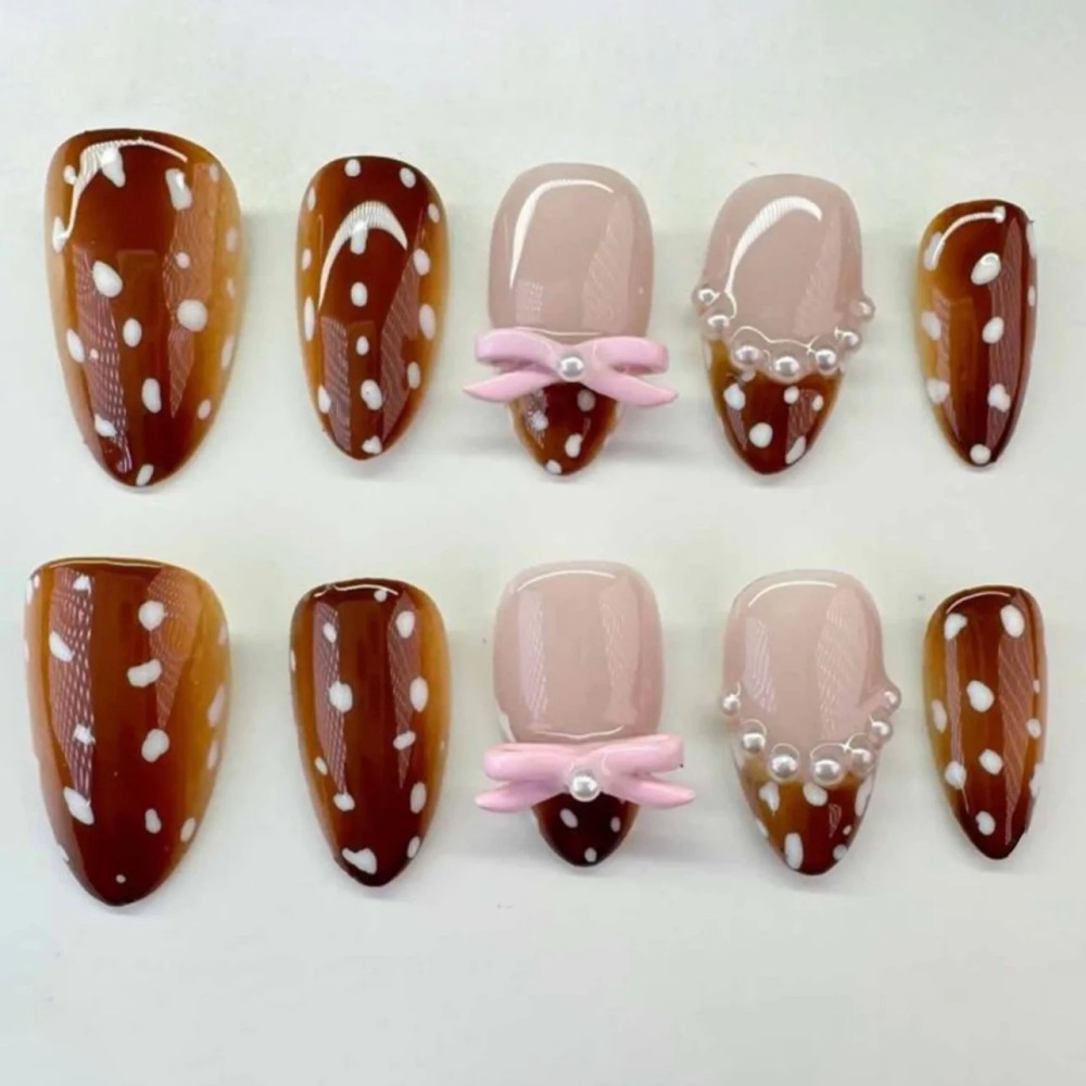 24 Uñas Postizas Cortas en For - Pressed Flower Art reseña y precio