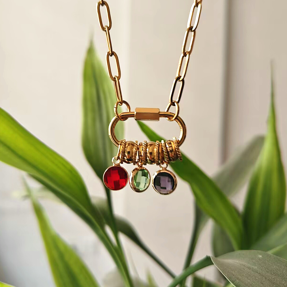 Mosquetón personalizado con no - Birth Flower Necklace reseña y precio