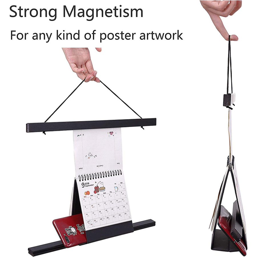 Marco de póster magnético para - Engraved Wood Frame reseña y precio