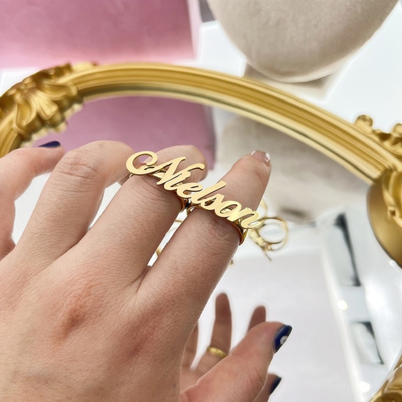 Anillo de dos dedos de acero i - Initial Ring Custom reseña y precio