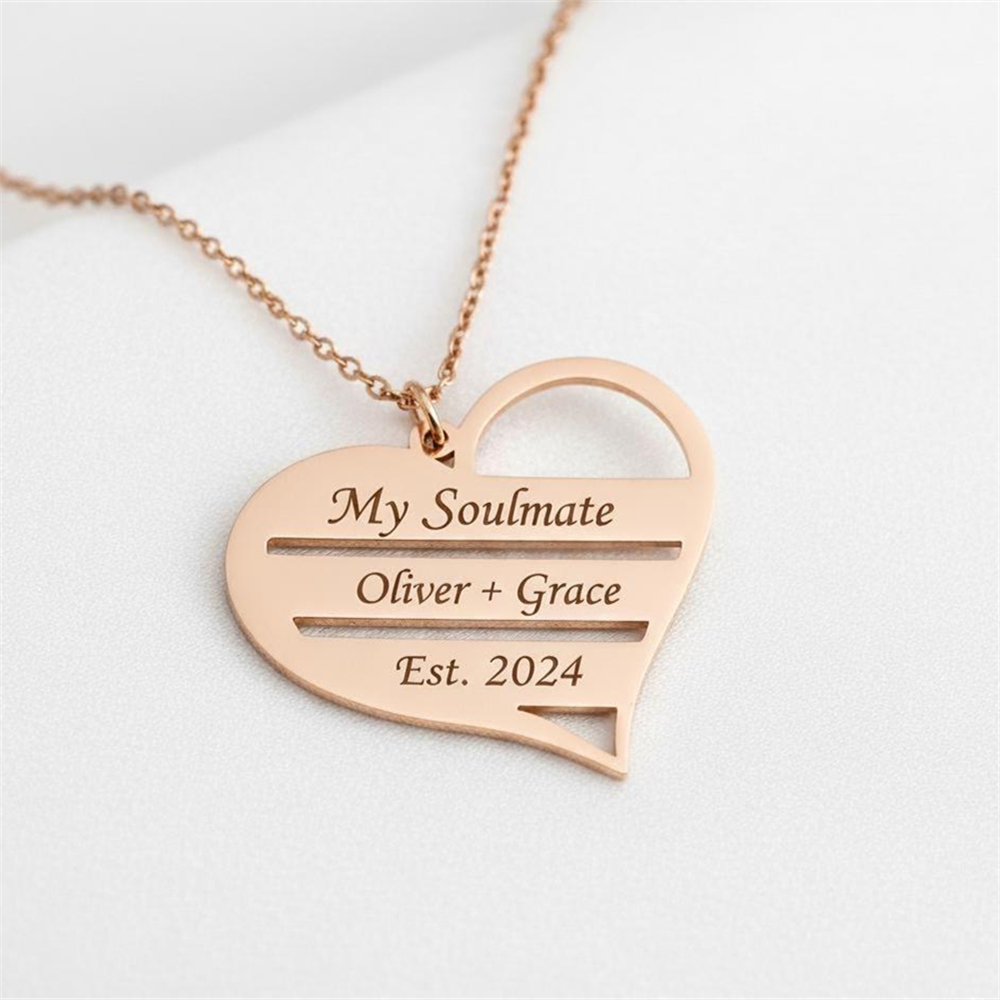 Collar de corazón personalizad - Birth Flower Necklace reseña y precio