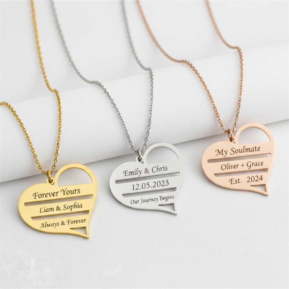 Collar de corazón personalizad - Birth Flower Necklace reseña y precio